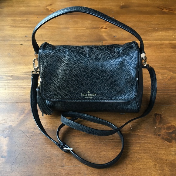 Kate Spade Handbags - Kate Spade Pebbled Leather Crossbody - Black